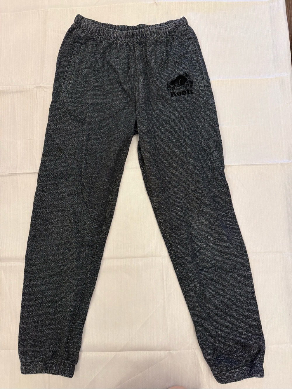 Roots Kids Charcoal Grey Fleece Joggers